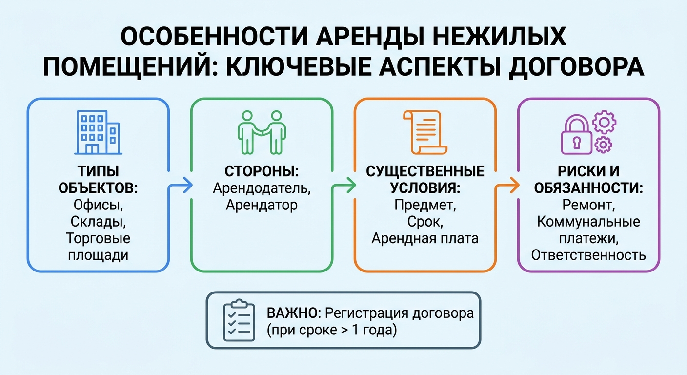 Особенности аренды нежилых помещений: ключевые аспекты договора