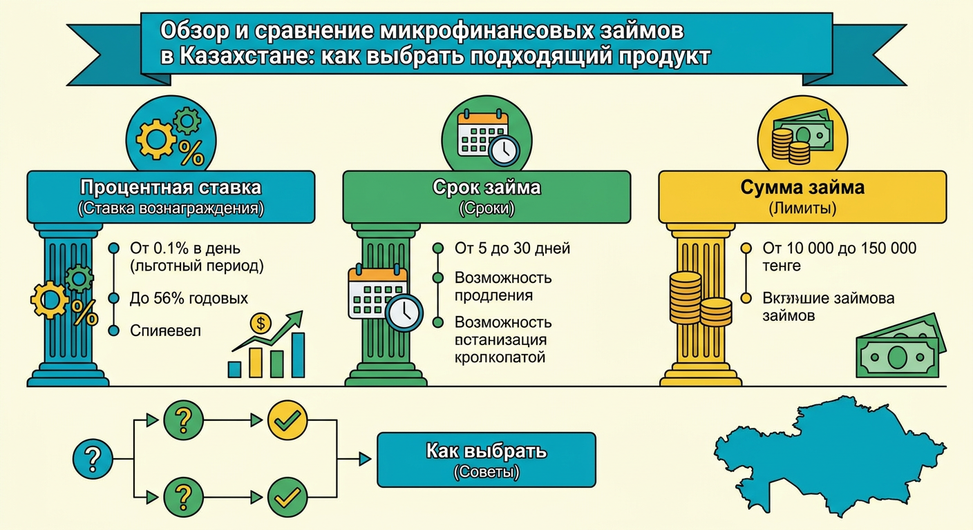 Обзор и сравнение микрофинансовых займов в Казахстане: как выбрать подходящий продукт